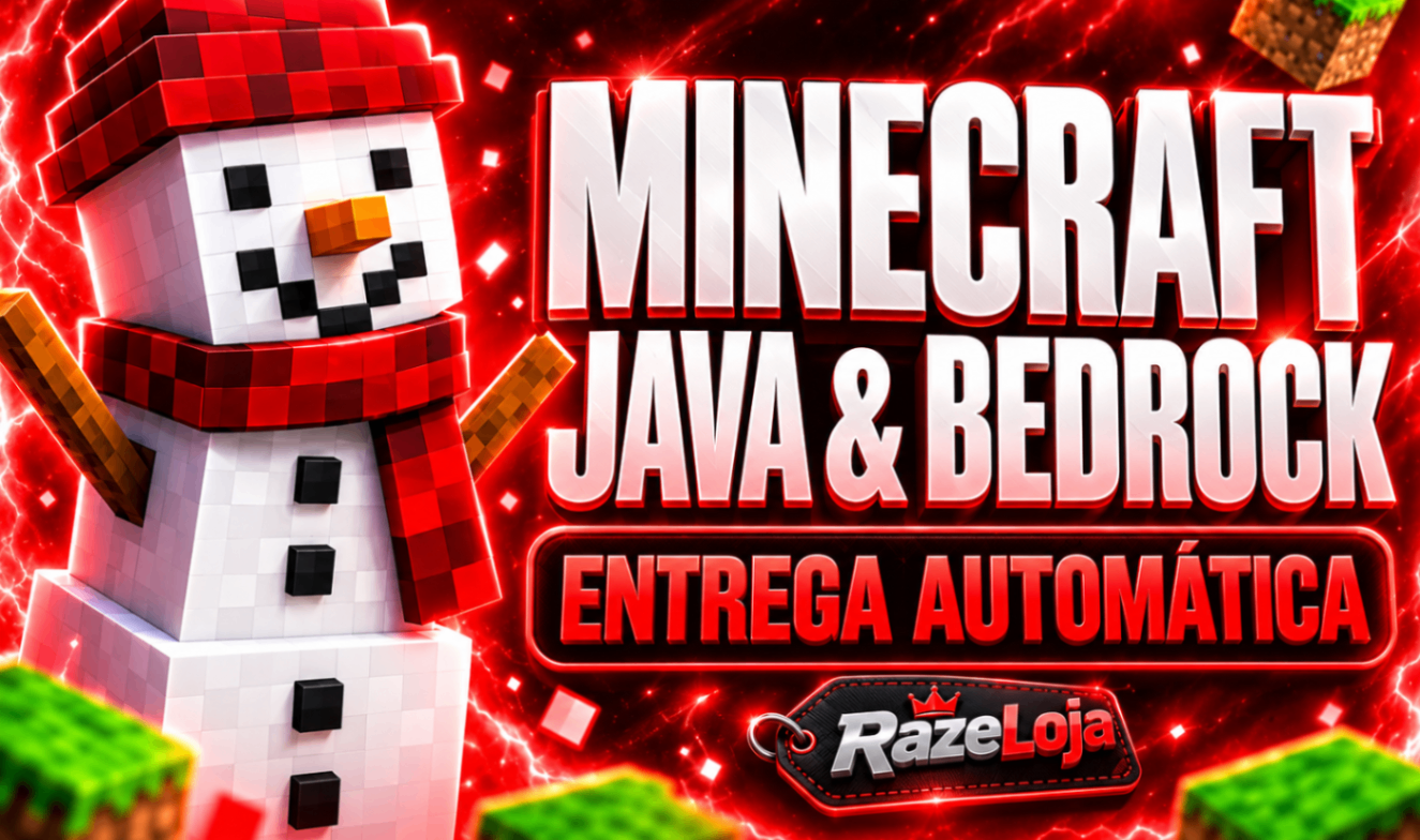 MINECRAFT FULL ACESSO (JAVA & BEDROCK EDITION)